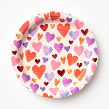 Valentine's Day Hearts Paper Plates