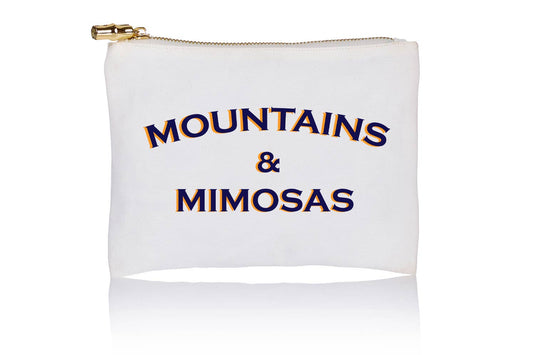 Mountains & Mimosas Flat Zip Handbag