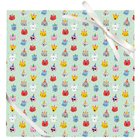 Party Cats and Dogs Wrapping Paper