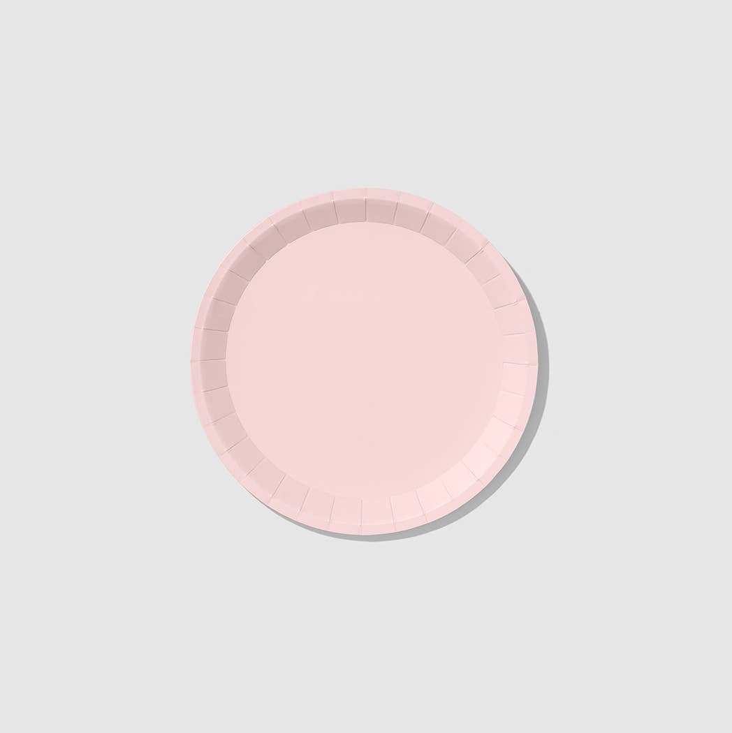 Pale Pink Paper Plates - Small