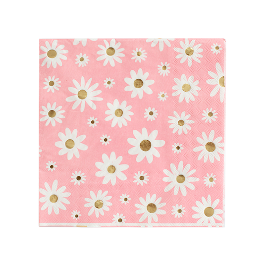 Daisy Paper Napkins - Pink