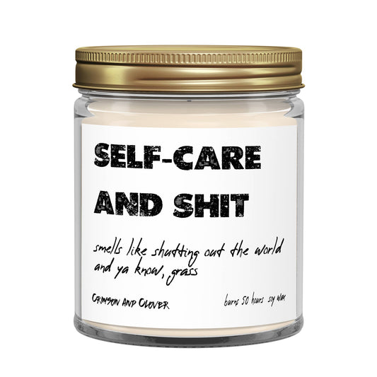 Self-Care and Shit Fresh Grass Soy Candle