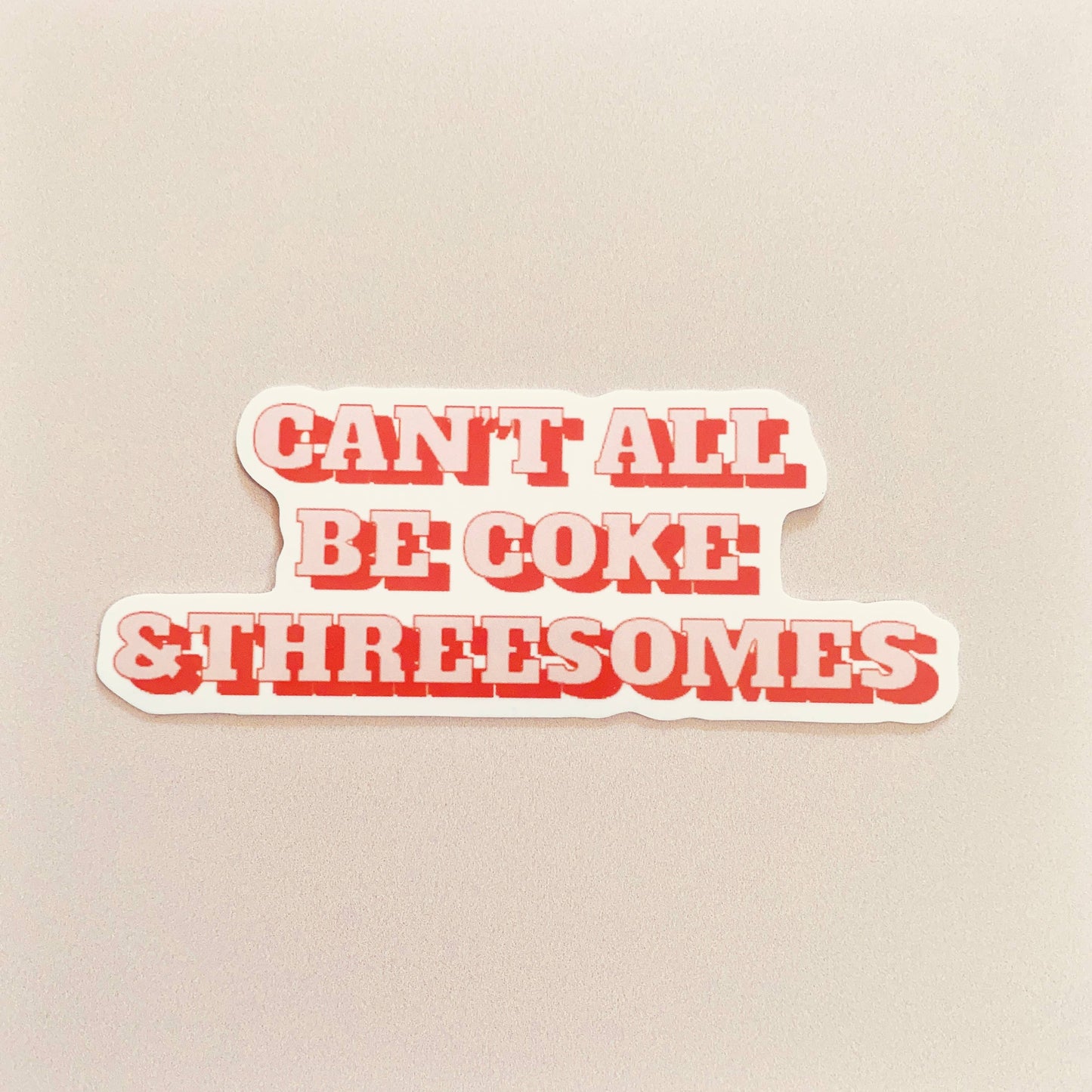 Coke and Threesomes Sticker