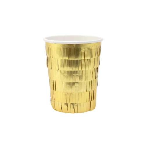 Gold Fringe Paper Cups