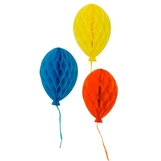Honeycomb Balloon Decorations - Primary Colors