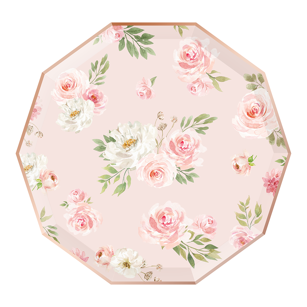 Paper Plates -Blush Floral