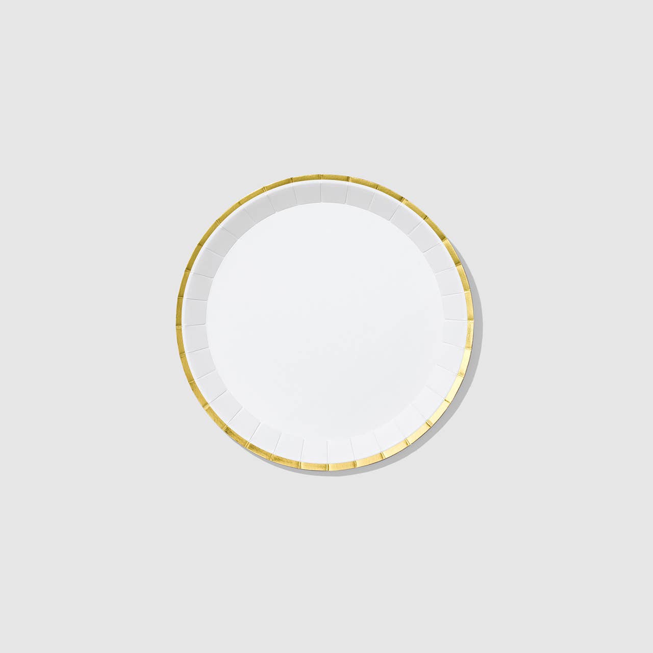 White and Gold Paper Plates - Small