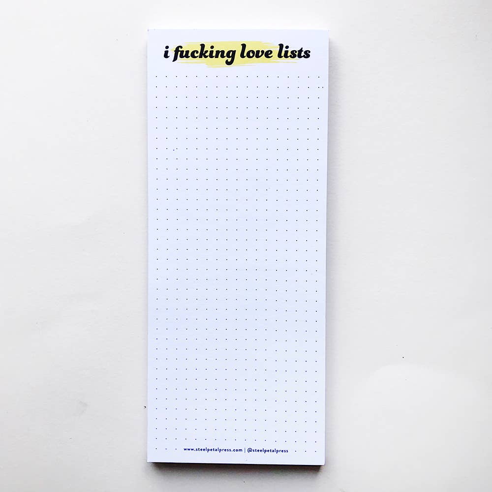 I Fucking Love Lists Notepad