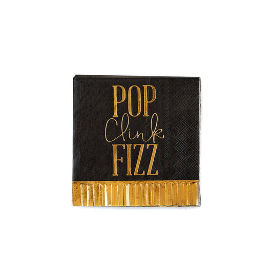 Pop Clink Fizz Fringed Paper Napkins