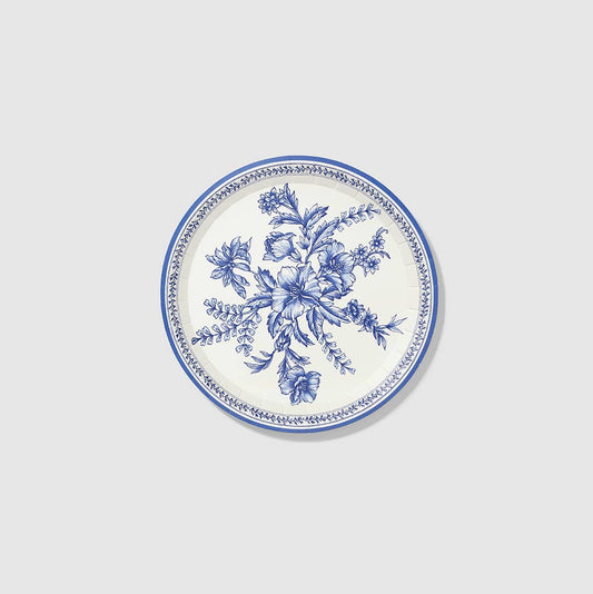 French Toile Paper Plates - Small