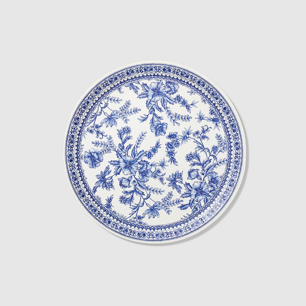 French Toile Paper Plates - Large