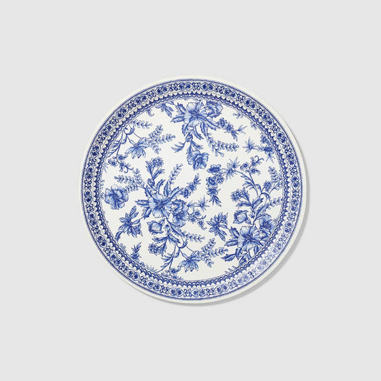 French Toile Paper Plates - Large