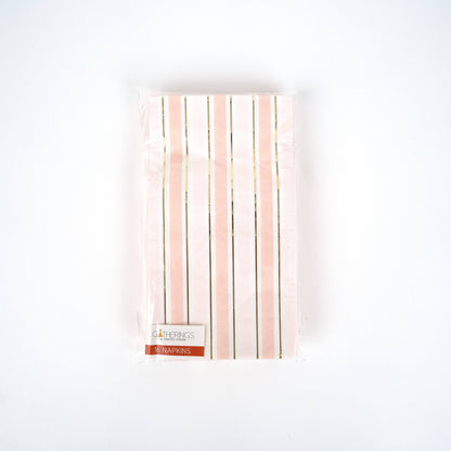 Pink Striped Guest Towel Napkins