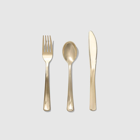 Gold Plastic Cutlery