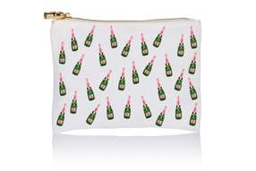Champagne Flat Zip Handbag