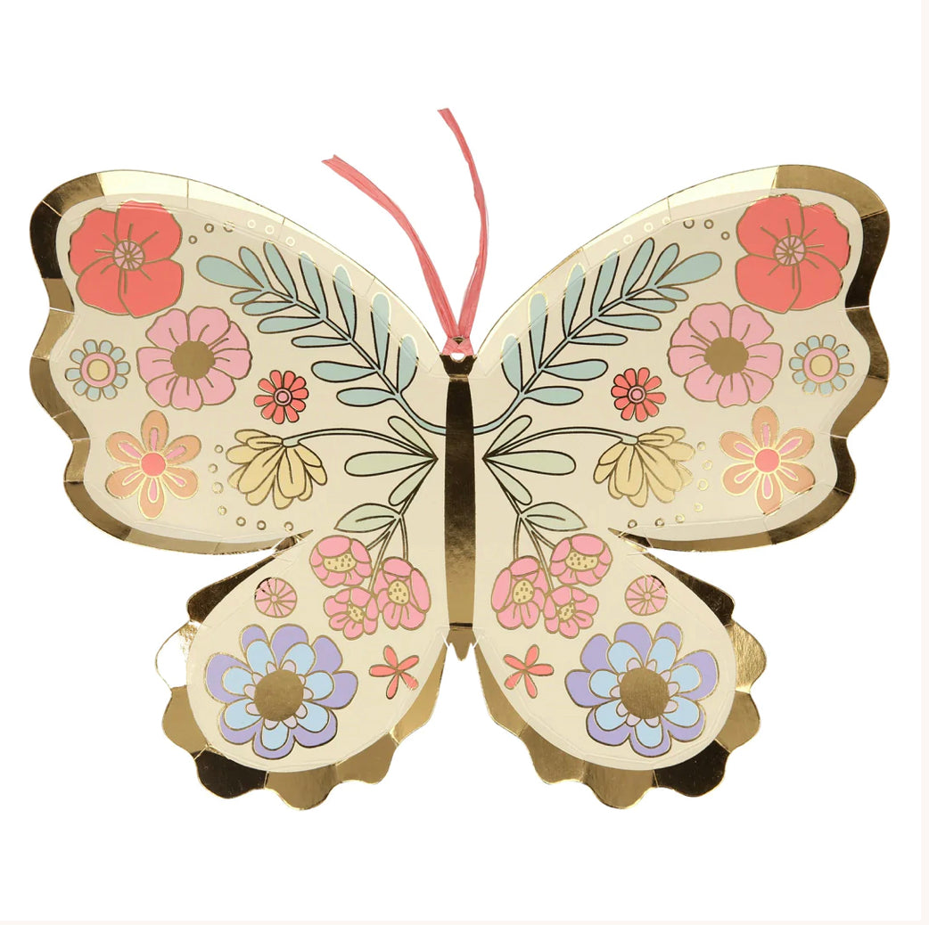 Floral Butterfly Plates