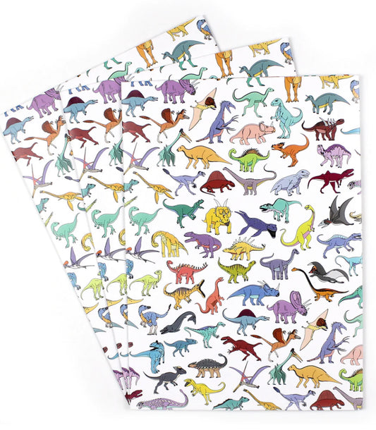 Scattered Dinosaur Wrapping Paper