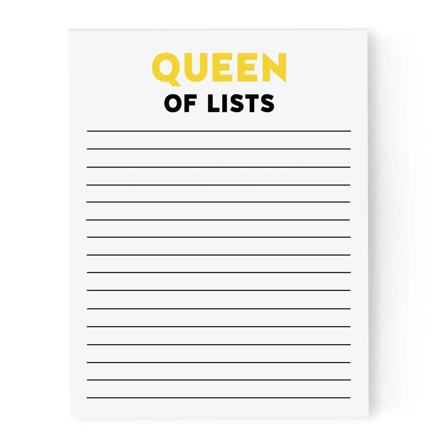 Queen of Lists Notepad