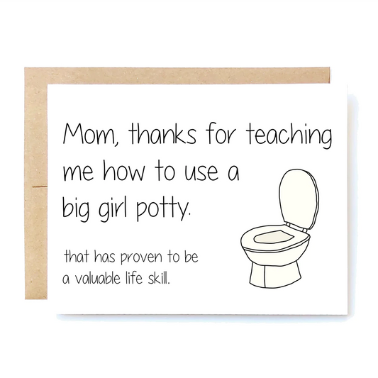 Big Girl Potty Mothers Day Card
