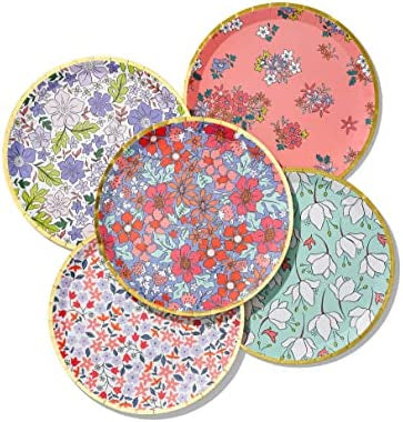 Floral Pattern Plates - Large