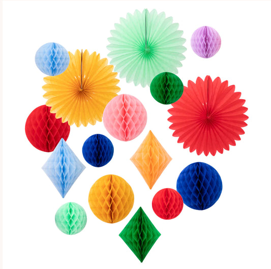 Rainbow Honeycomb Decoration Kit