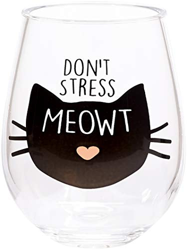 Don’t Stress Meowt Acrylic Wine Cup