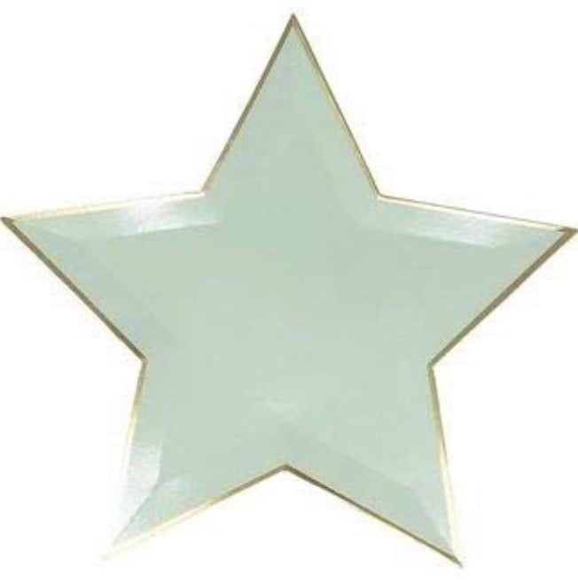 Star Shaped Gold Foil Paper Plates
