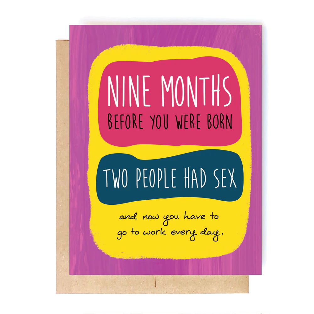 Nine Months Birthday Card