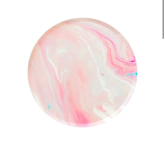 Pink Marble Dessert Plates