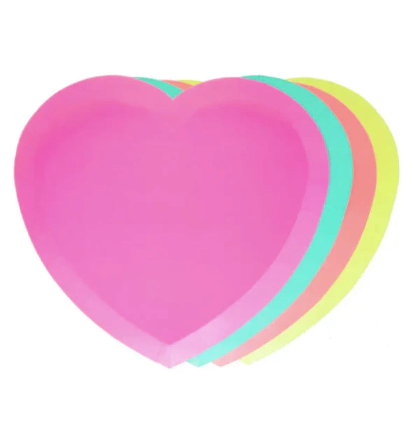 Neon Heart Plate