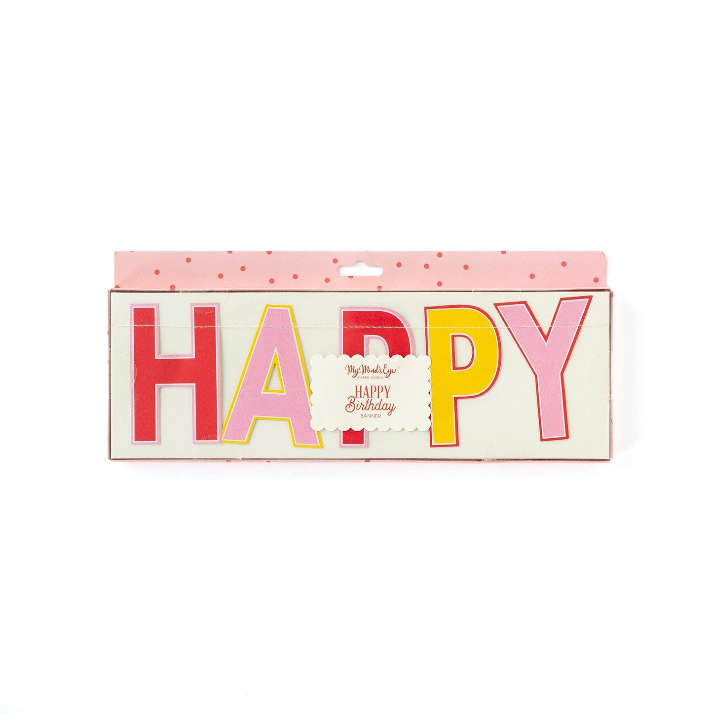 Happy Birthday Banner - Pink Multi-Colored