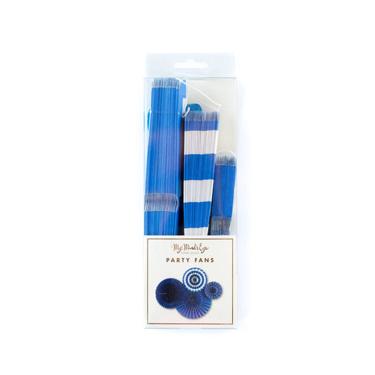 Blue Party Fan Set
