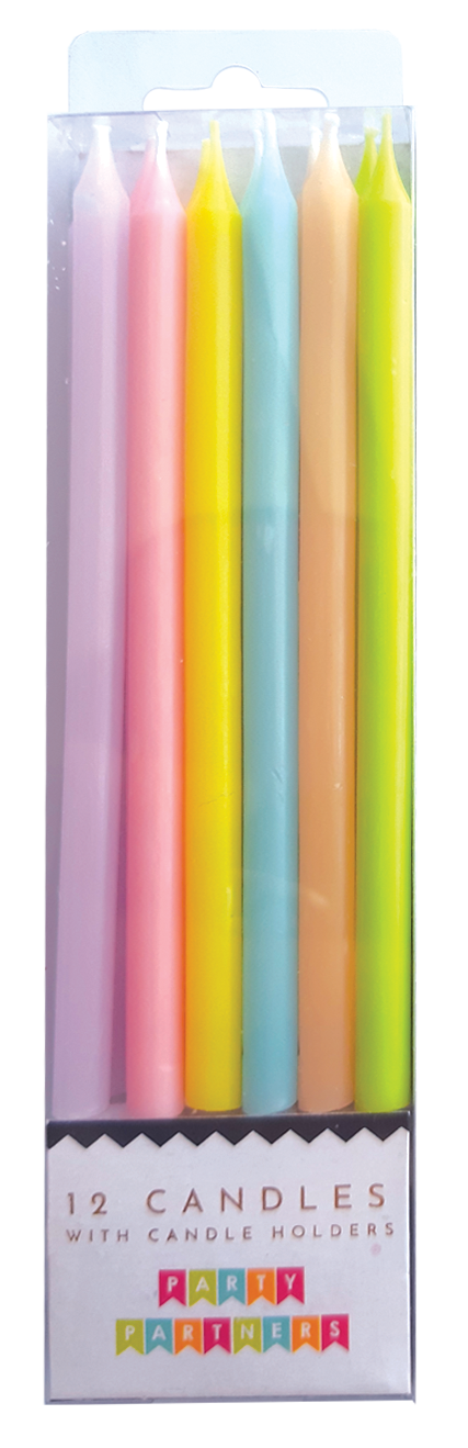 Pastel Rainbow Candle Set