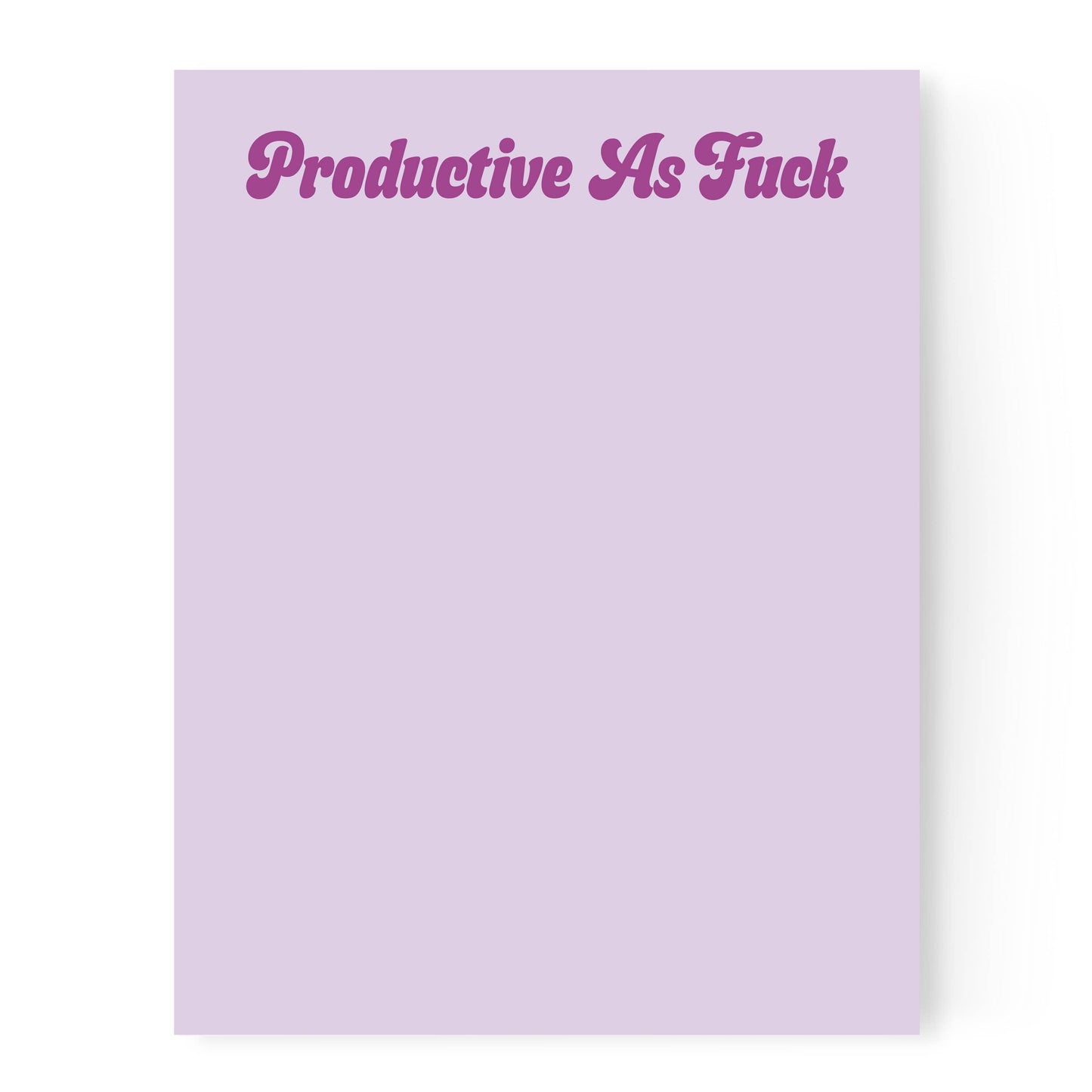 Productive As Fuck Notepad - Purple