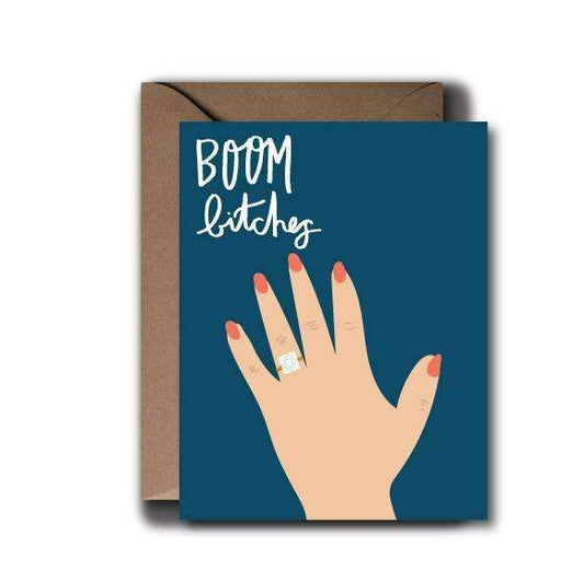 Boom Bitches Greeting Card