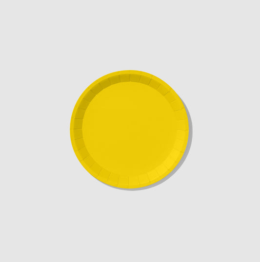 Sunshine Yellow Paper Plates - Small