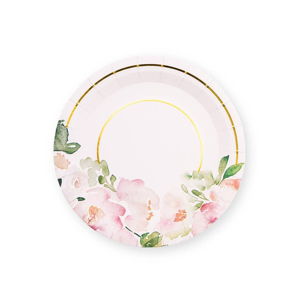 Floral Garden Paper Plates - Small