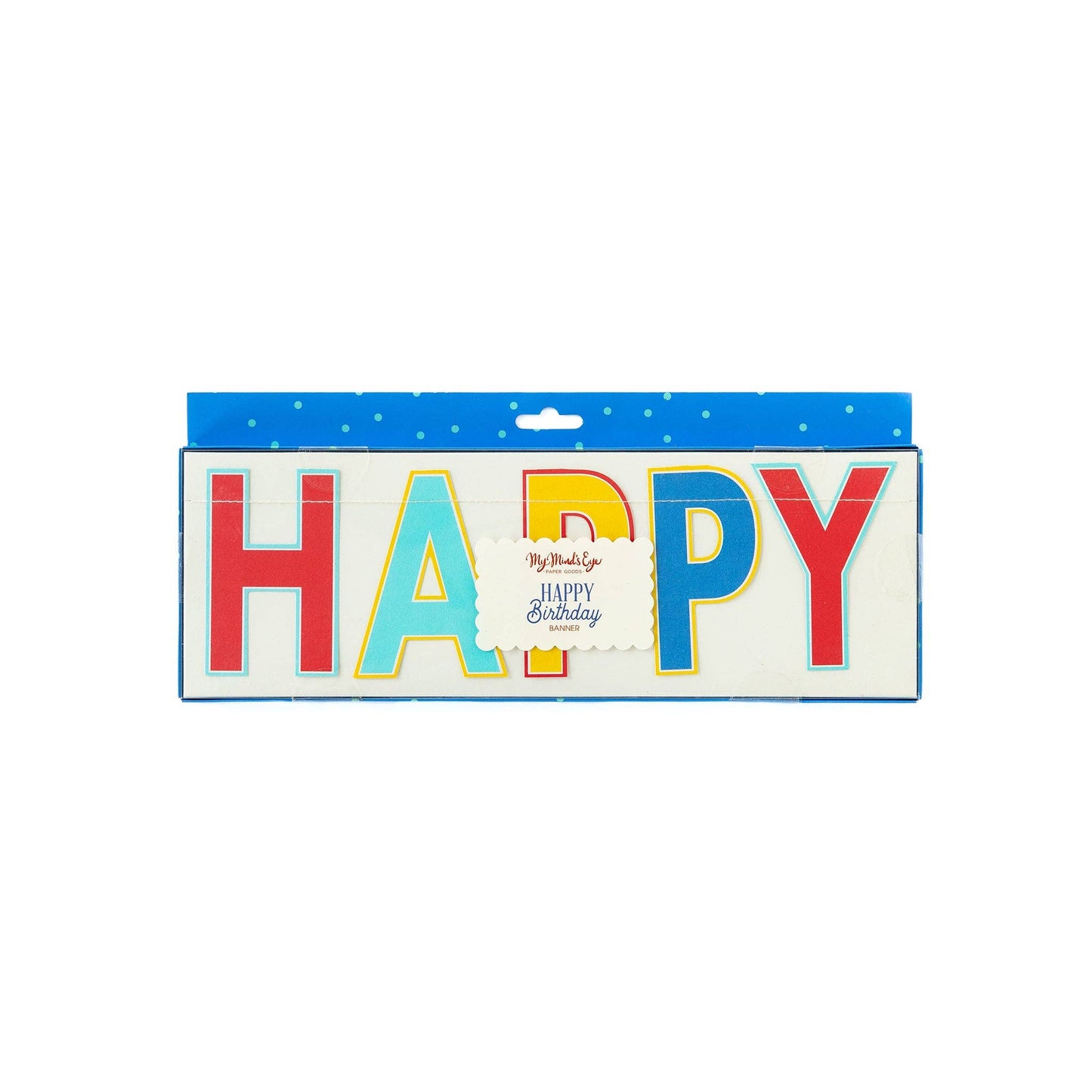 Happy Birthday Banner - Blue Multi-Colored