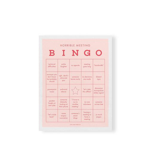 Horrible Meeting Bingo Notepad