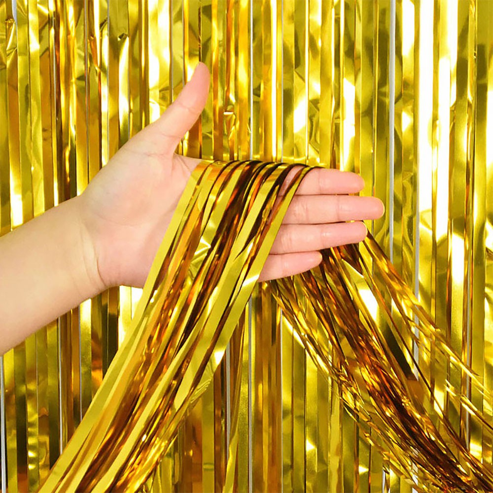 Metallic Fringe Curtain- 6.5ft Length