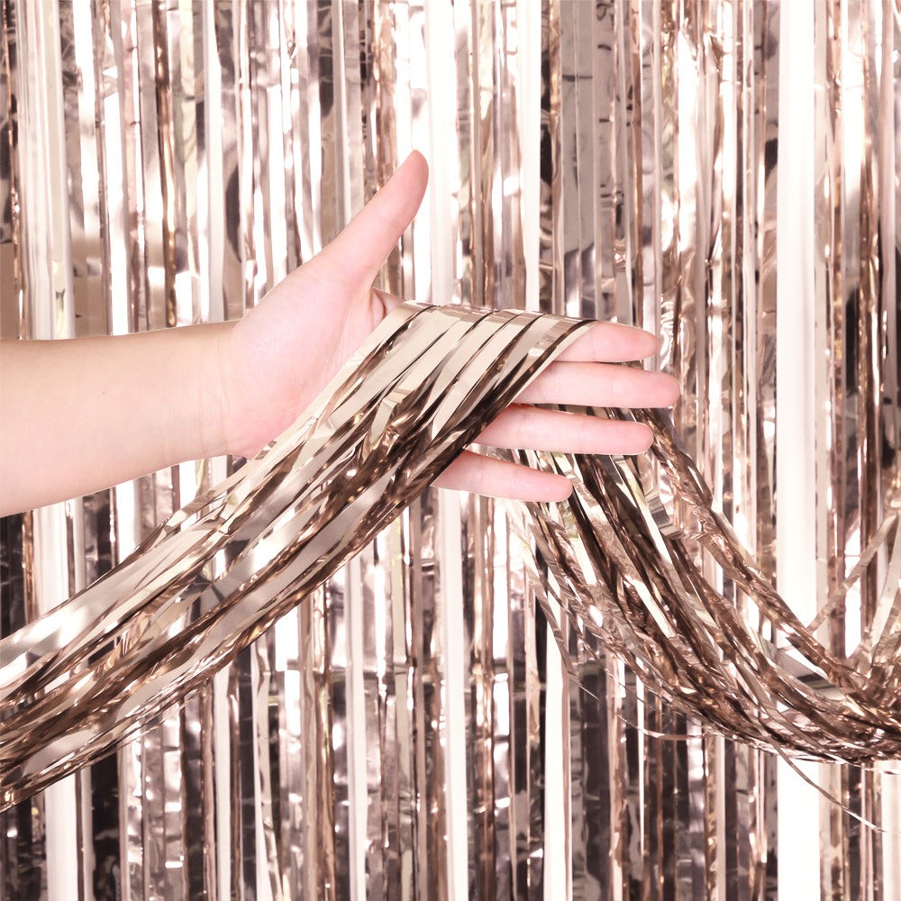 Metallic Fringe Curtain- 6.5ft Length